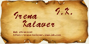 Irena Kalaver vizit kartica